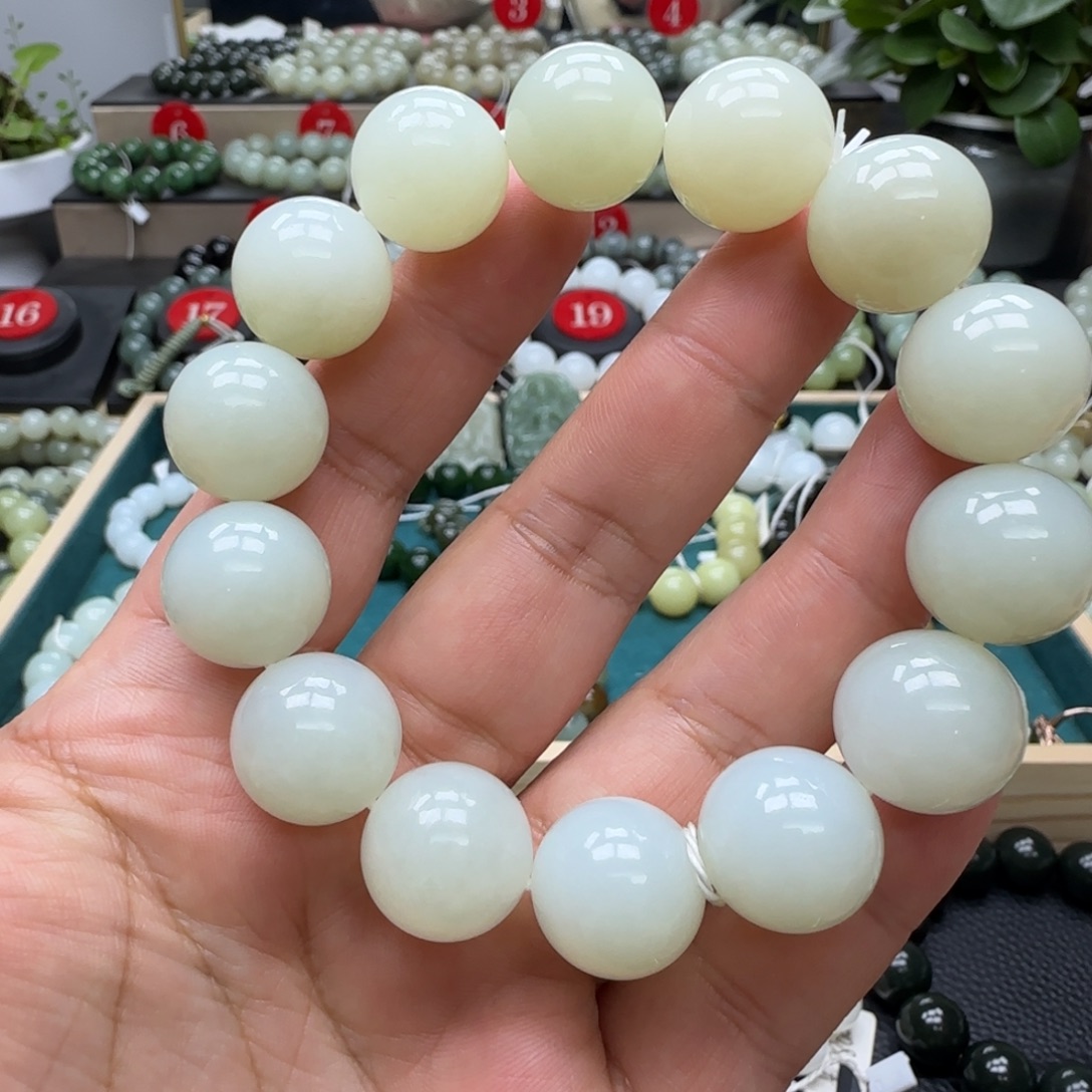 和田玉未镶嵌手链16