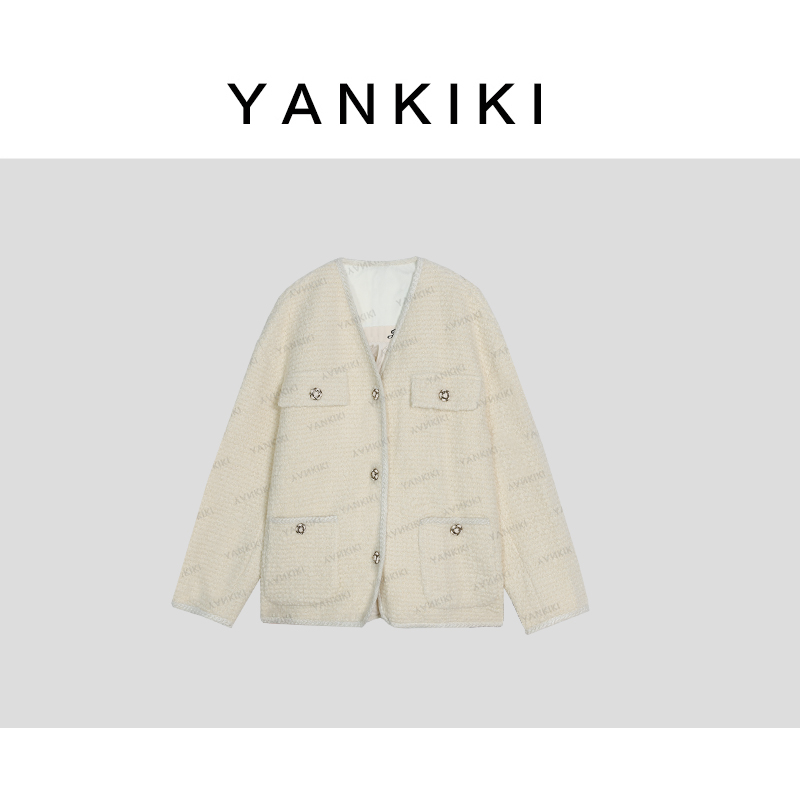 山茶花羊毛小香羽绒服  YANKIKI 2025冬季新款NEW