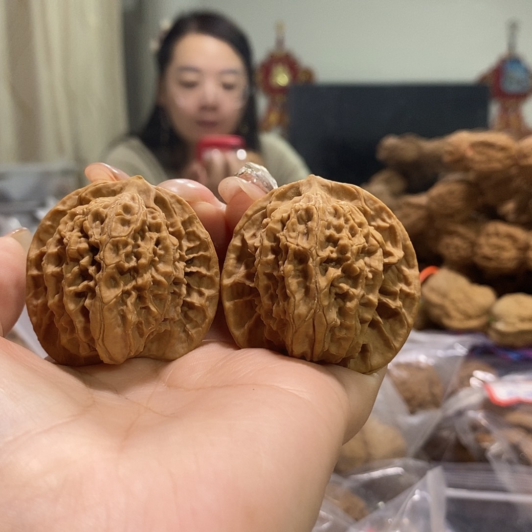 把件文玩核桃42老款狮子头有伤