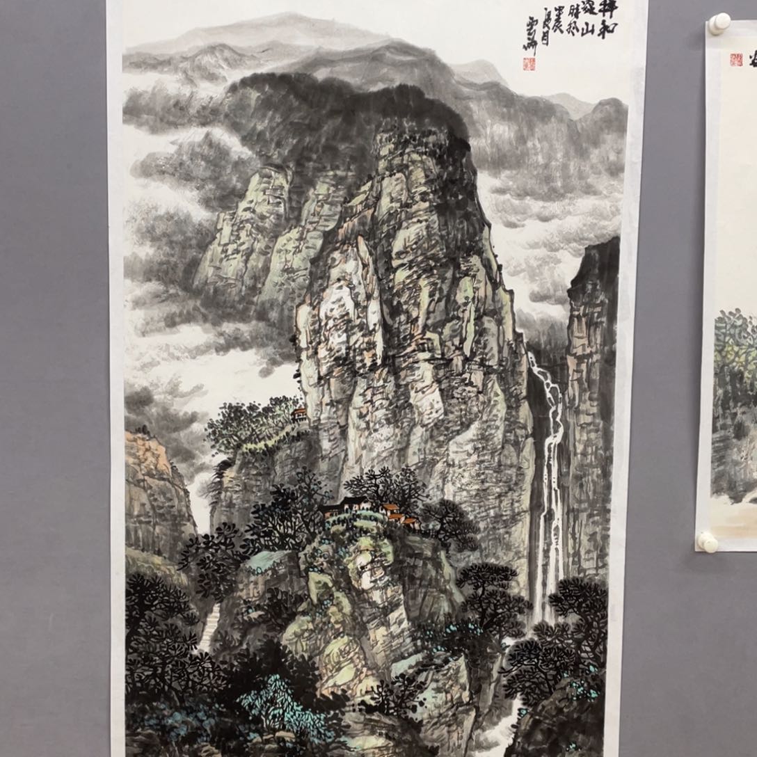 国画艺术家真人手绘