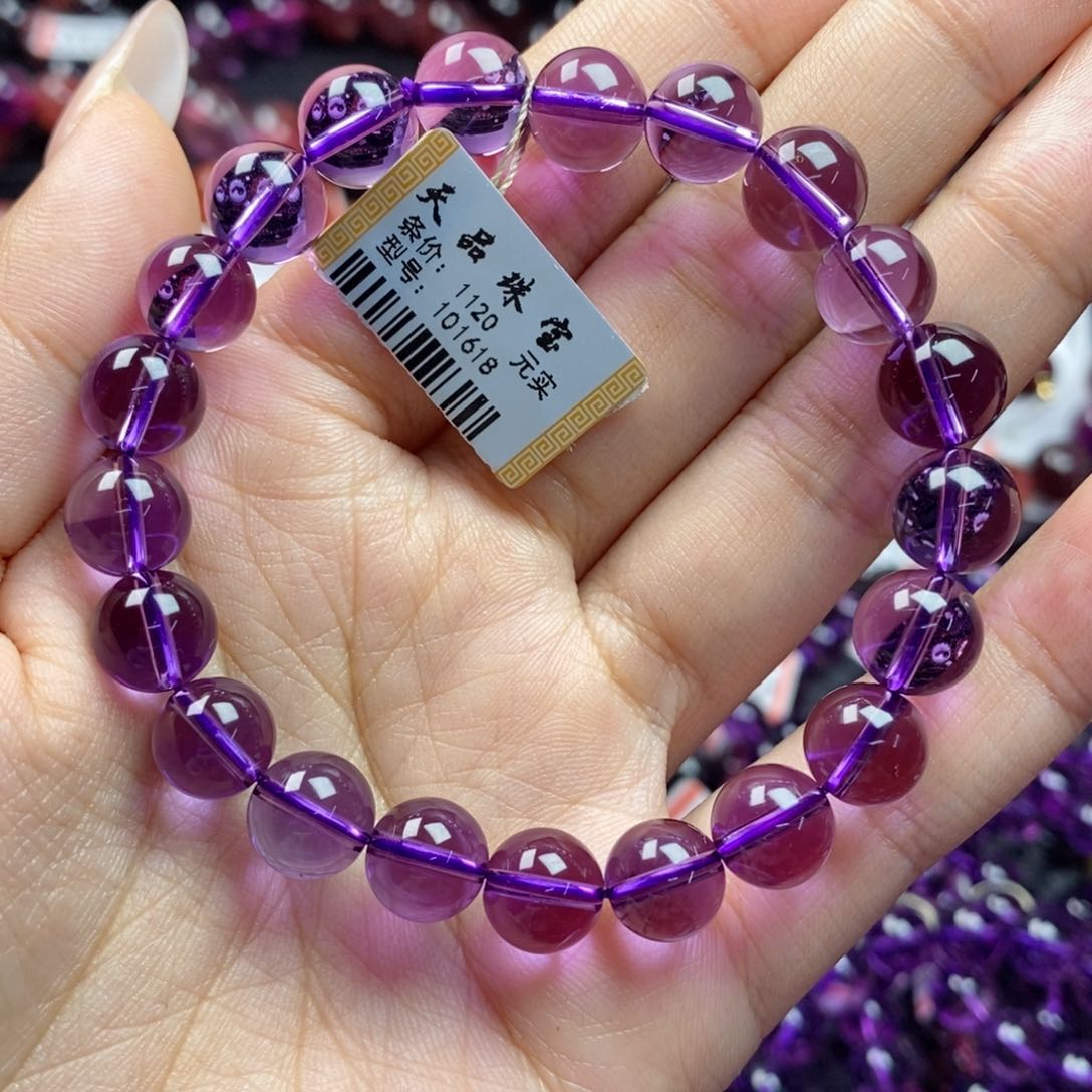 水晶手链未镶嵌凯****?紫水晶101618