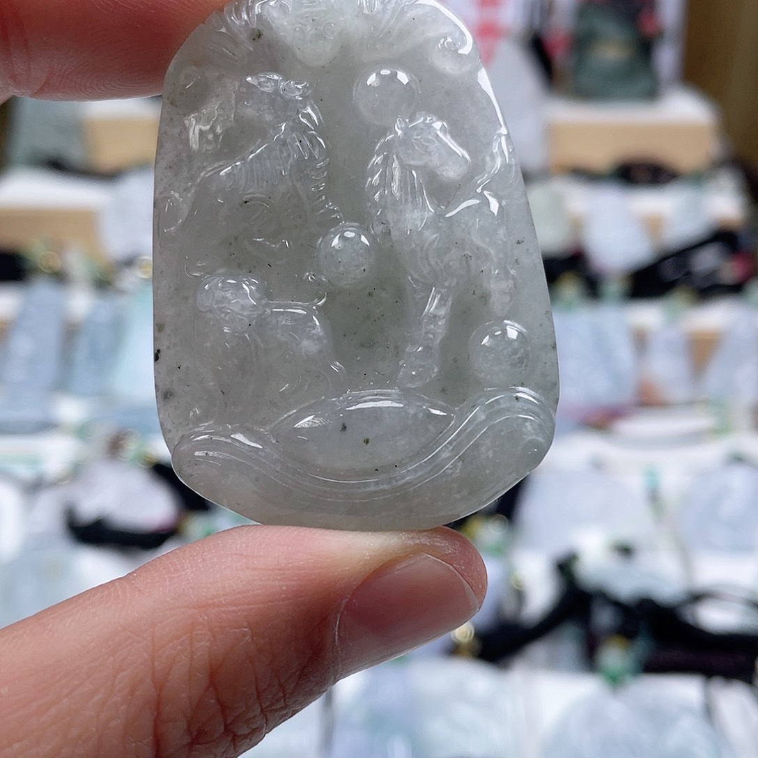 翡翠颈饰未镶嵌0488挂件