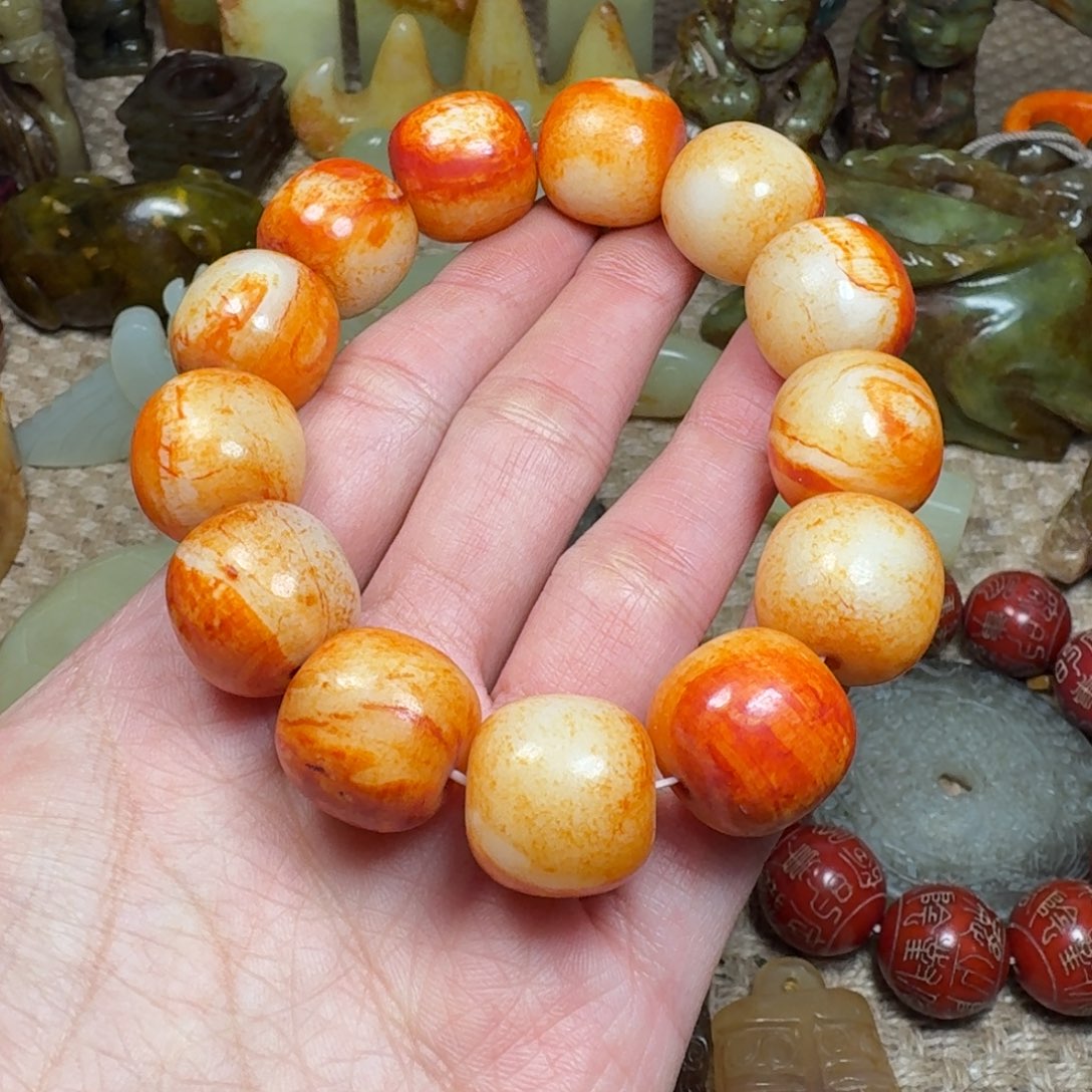 天***乐白玉菩提吊坠挂件