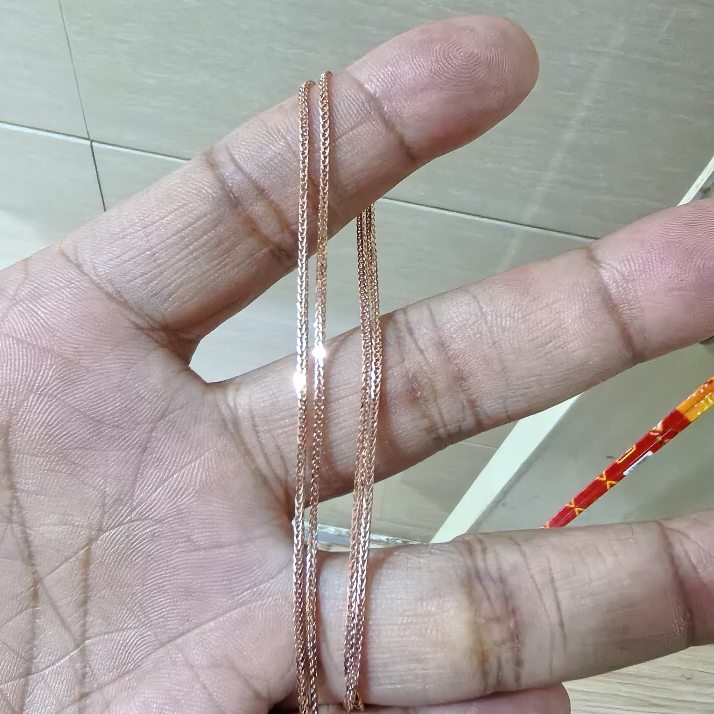 18k玫瑰金项链时尚大气2.77