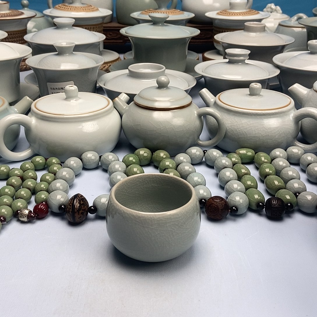 杯粉青釉罗汗杯原矿原釉原产地