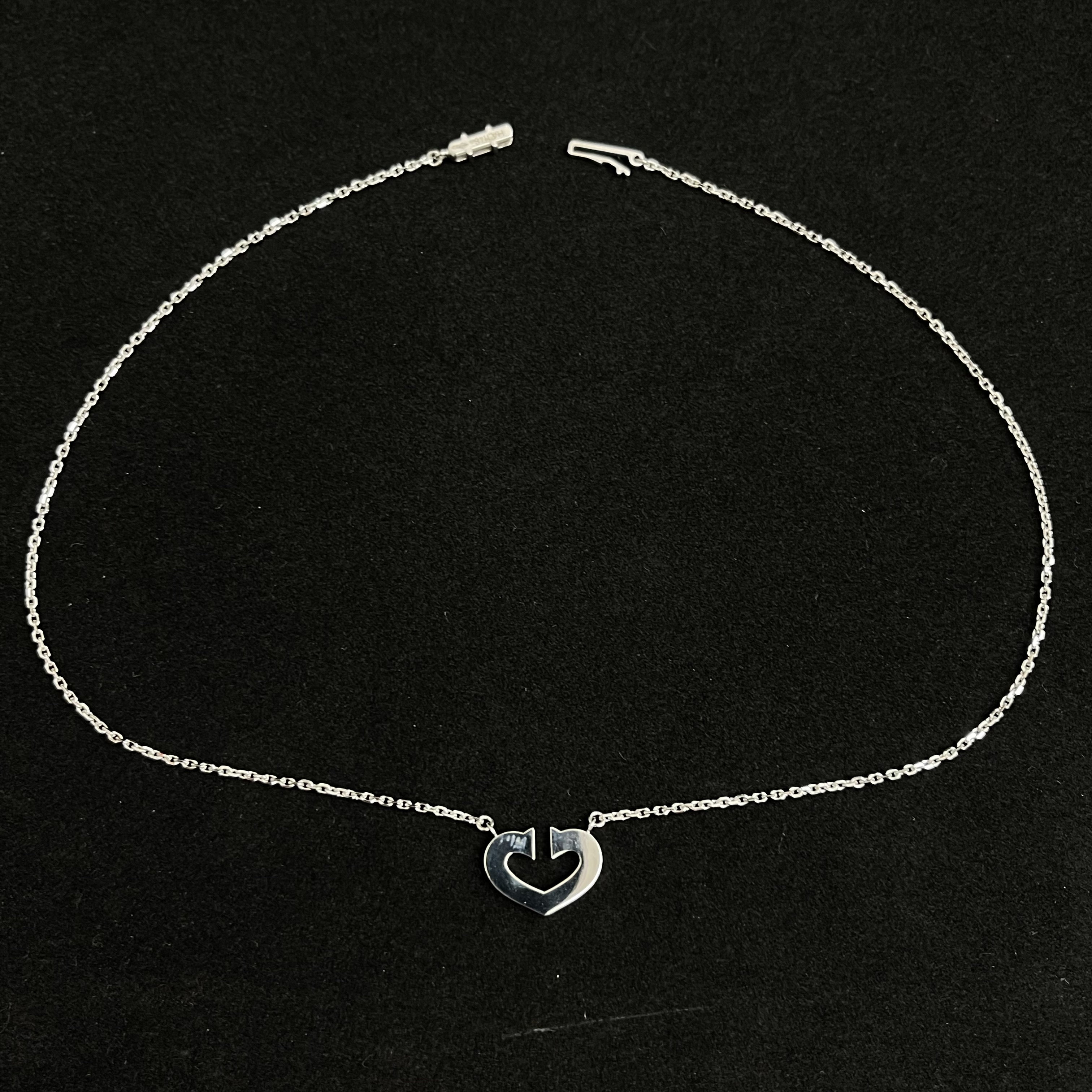 95新 Cartier/卡地亚 CARTIER/卡地亚白金心形项链
