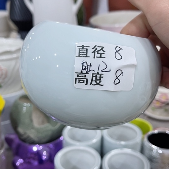 多肉绿植陶瓷花盆9.9包邮，有孔