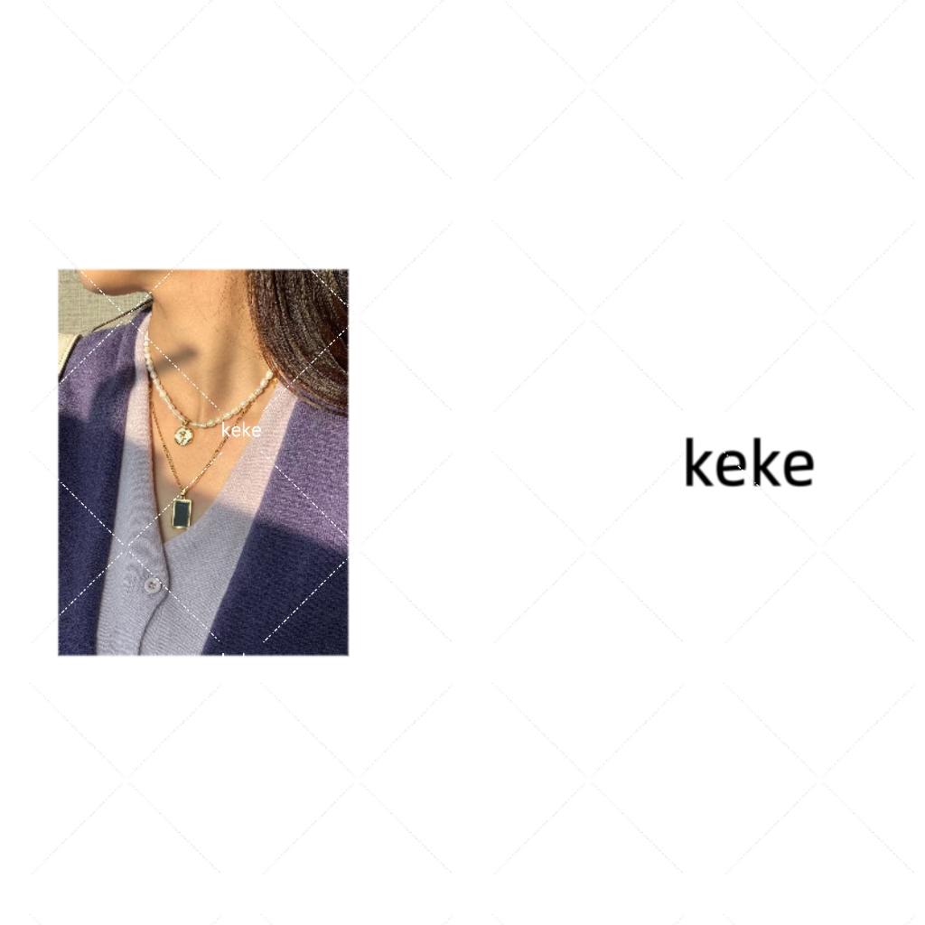 铜合金项链 【可可品质生活】方糖 铜合金项链 时尚复古ins吊坠项链