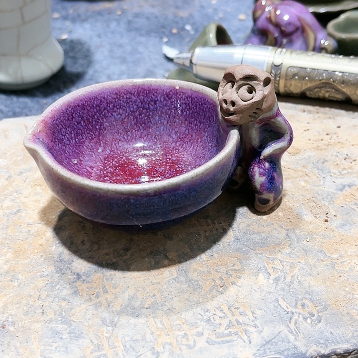 瓦当摆件摆件茶桌摆件茶台幽*