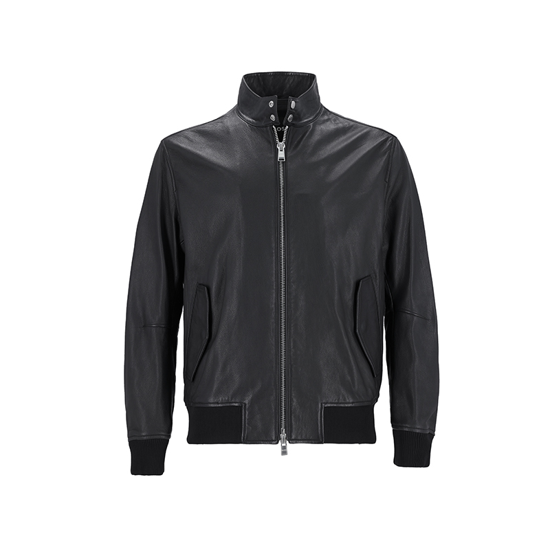 Hugo Boss雨果博斯 25秋冬新品 男士black系列皮衣皮夹克50543899