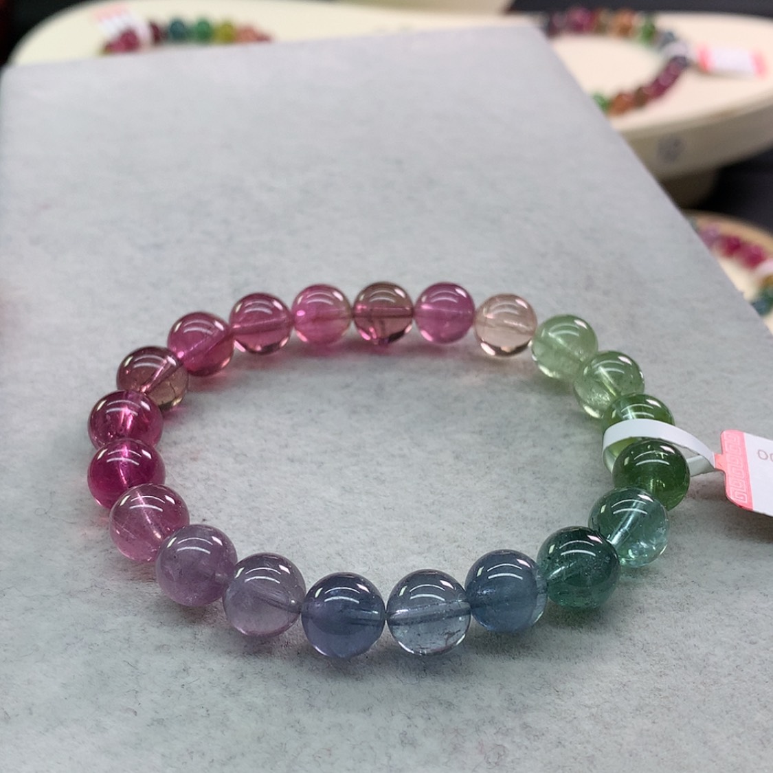 【闪购商品】碧玺手链未镶嵌碧玺渐变色单圈9