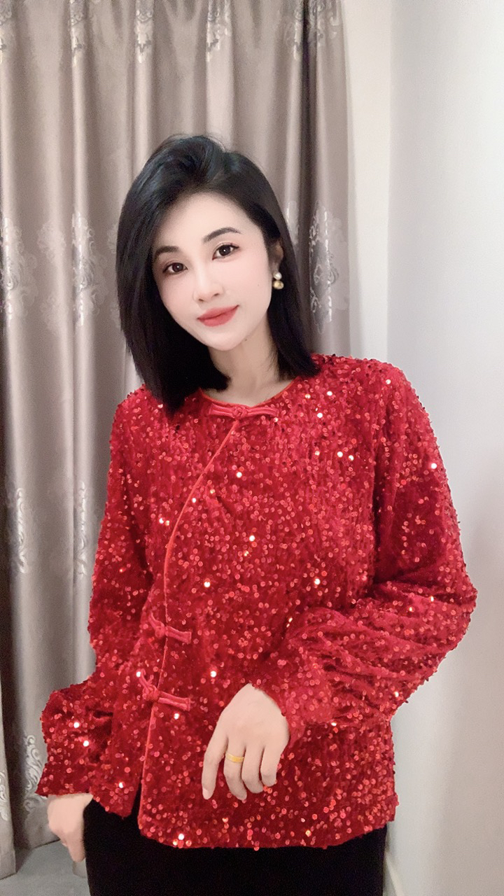 重工丝绒亮片高级定制显瘦新中式拜年服上衣