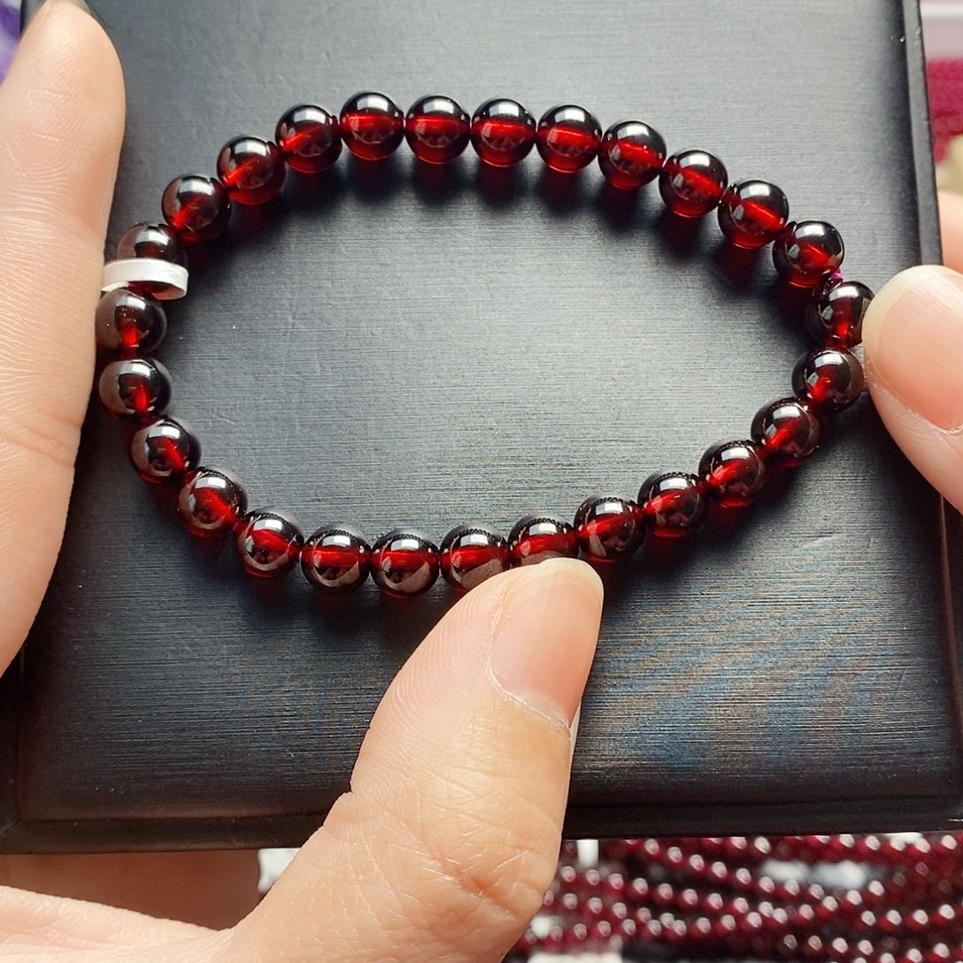 石榴石手链未镶嵌7mm