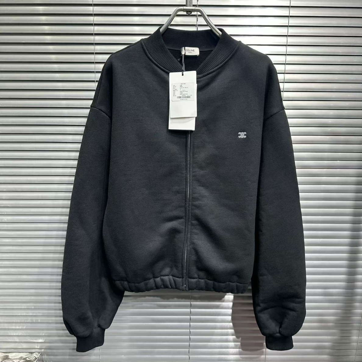 未使用 Celine/思琳 26ss 刺绣凯旋门黑色女士夹克os xs码