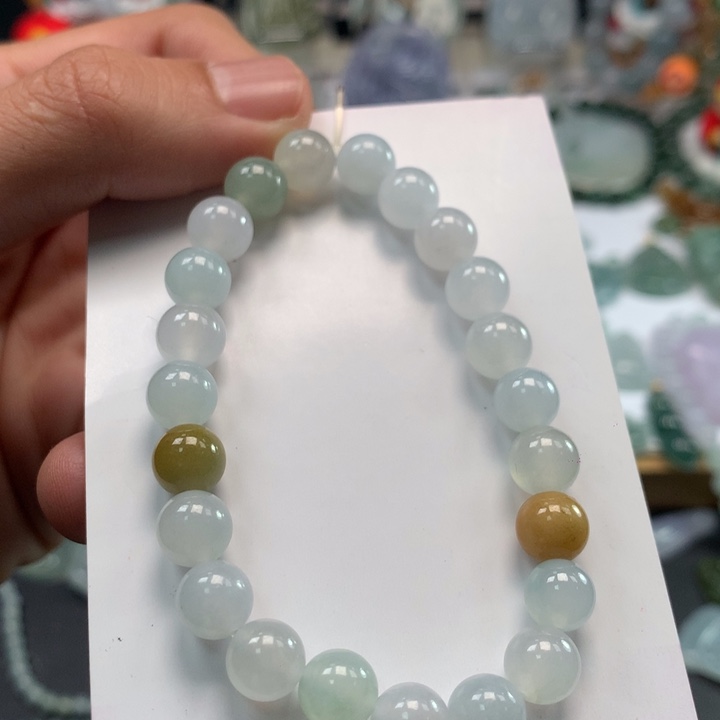 翡翠未镶嵌手链翡翠珠串