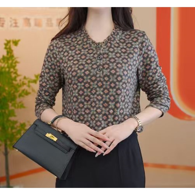 C326【出口原单】法式高级优雅百搭显瘦遮肉衬衫-TG