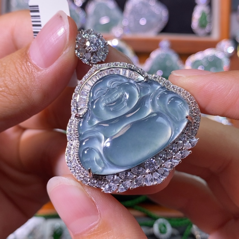 【闪购商品】翡翠银S925镶嵌颈饰十*?分两单