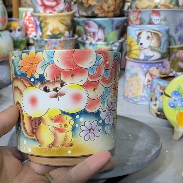 红陶景德镇艺术手绘作品