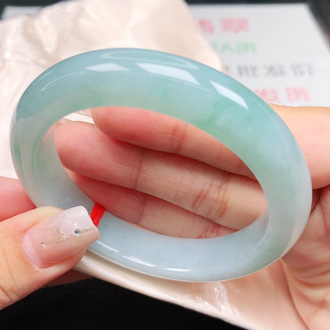 未镶嵌手镯翡翠56.57正圈