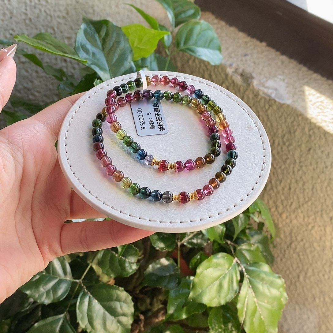 未镶嵌手链碧玺色标