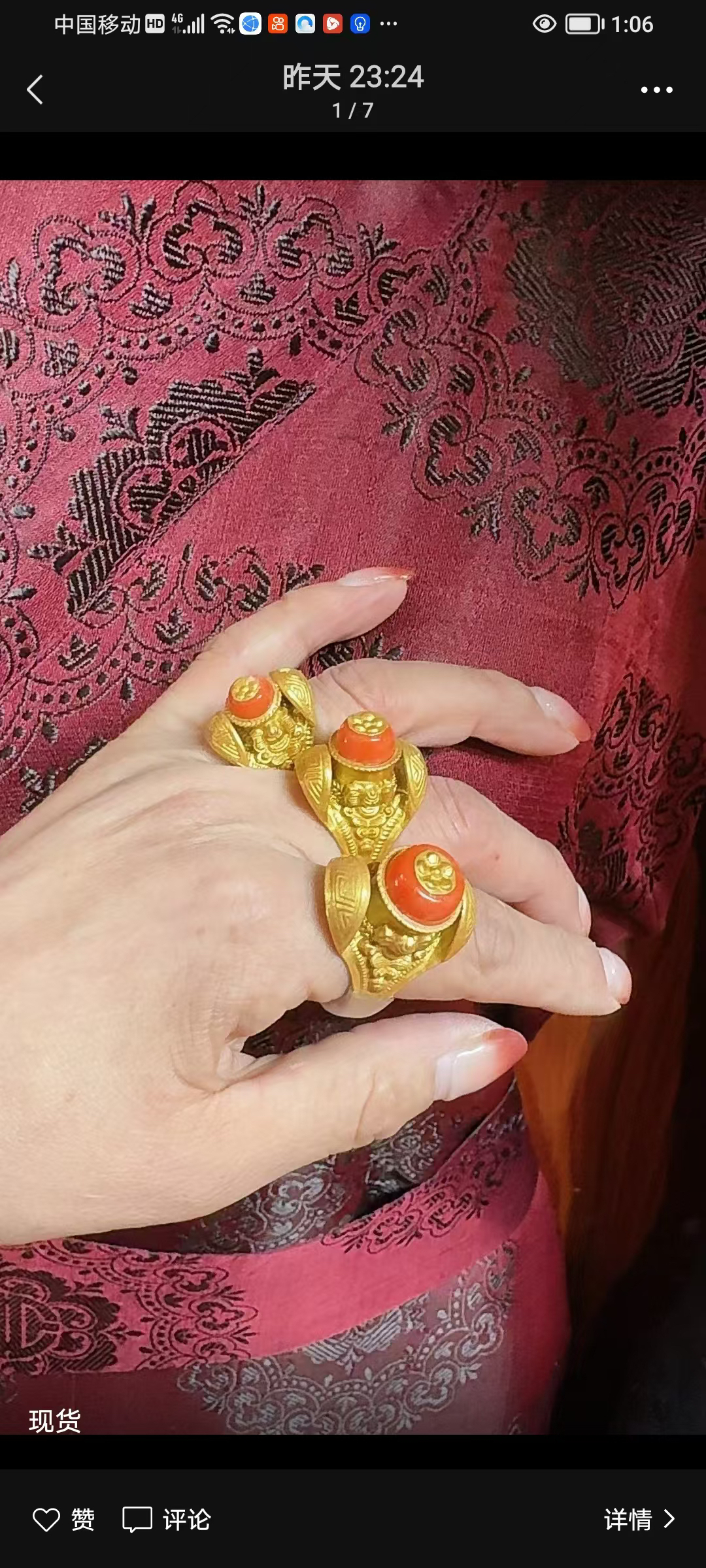 铜合金戒指  铜合金戒指 尼泊尔铜金不掉色民族风时尚。中号