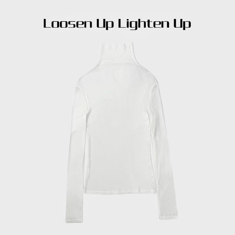 Loosen Up【糯米糍】极简松弛微透羊毛莱赛尔背心/长袖/高领打底衫