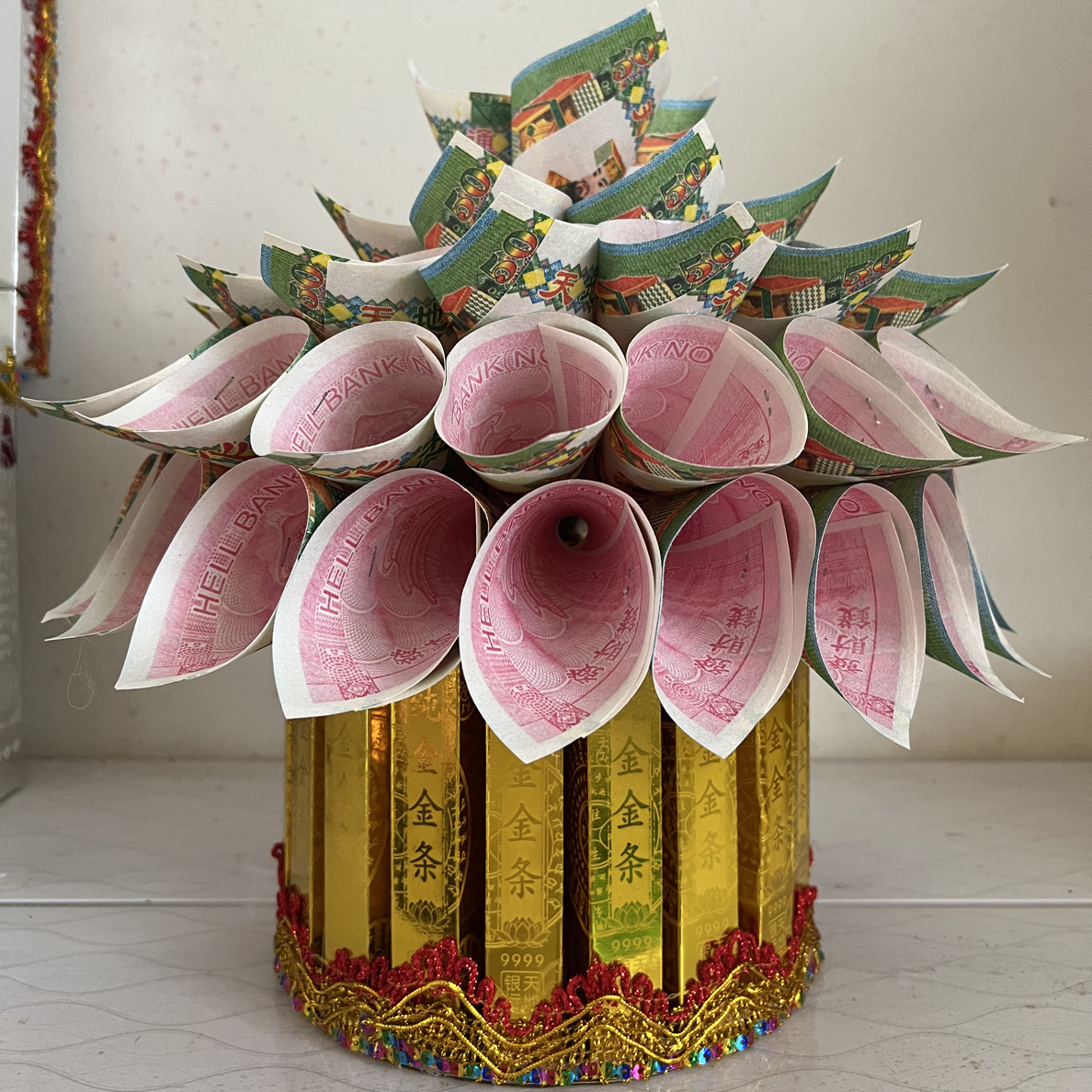 装财桶招财福运手工diy节日材料包送教程