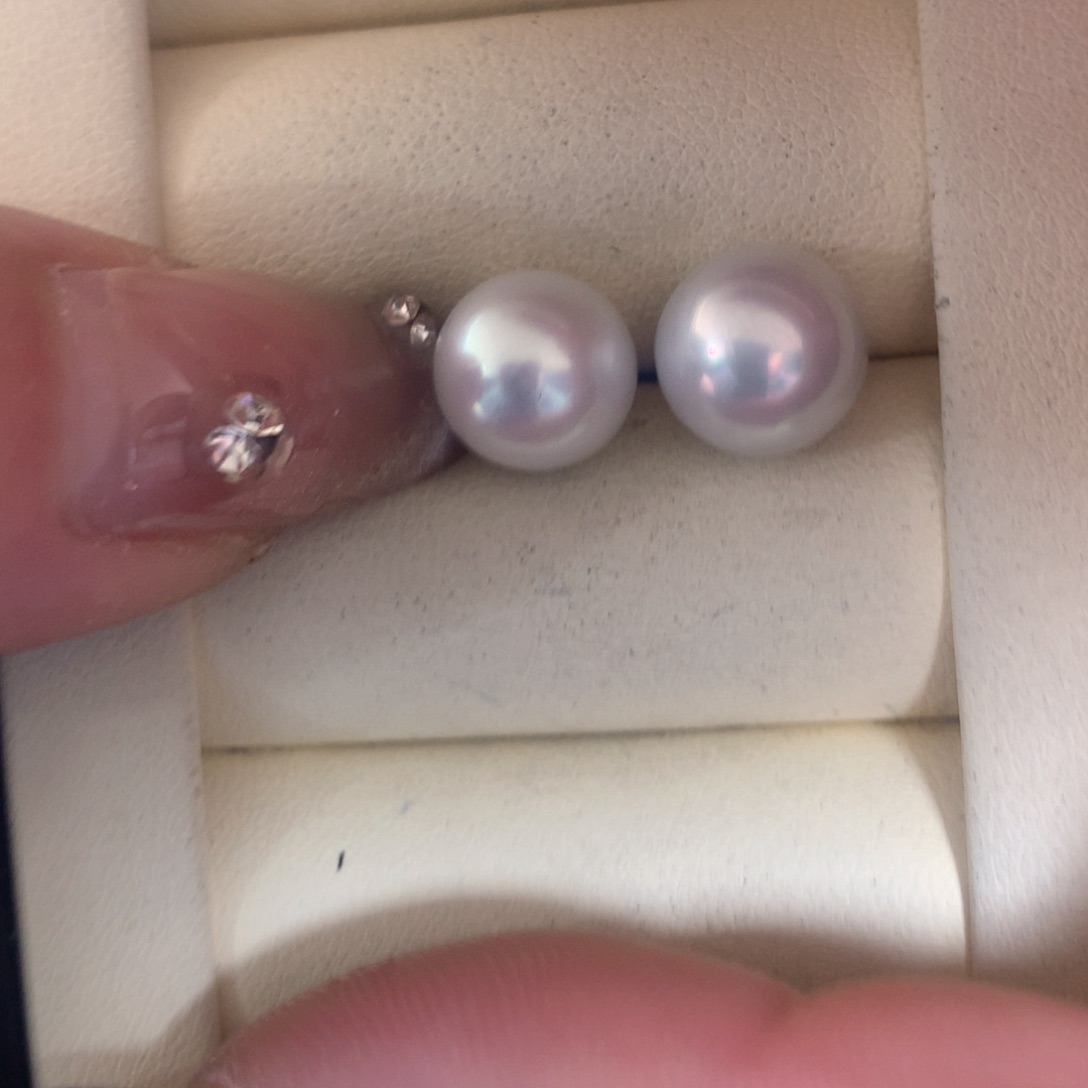 海水珍珠耳饰18K金镶嵌