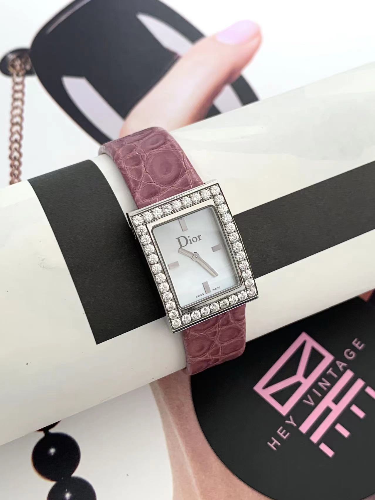 95新 DIOR/迪奥 嵌钻框贝母表盘女表 ch4731 12552033