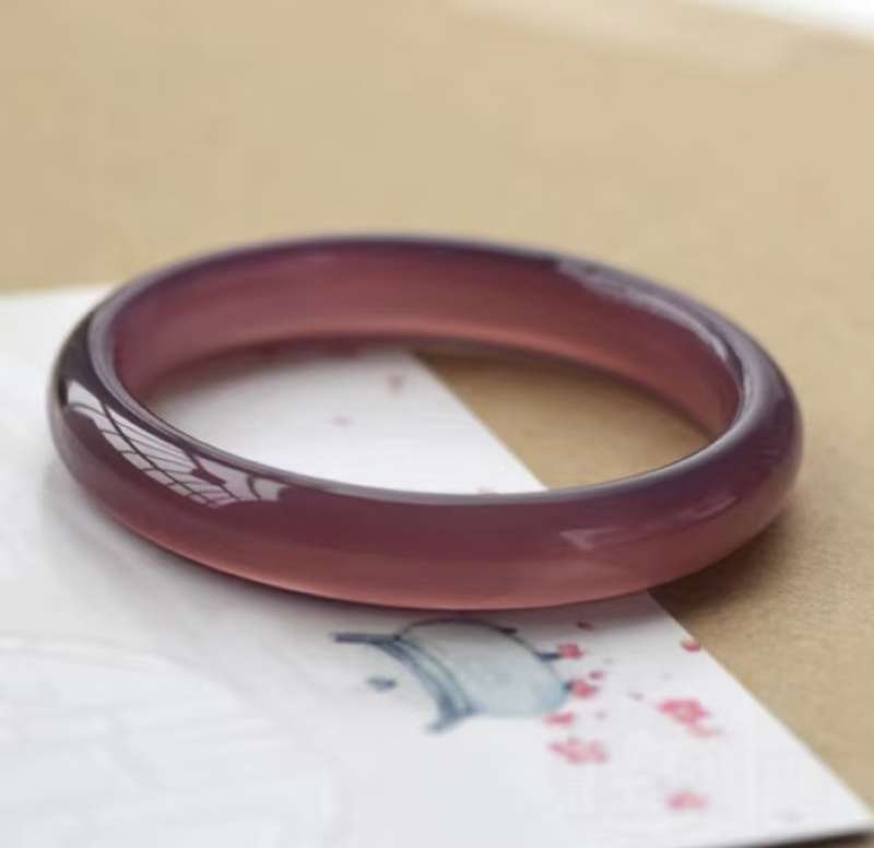 天然辰砂远屿精美文玩手镯H-0062