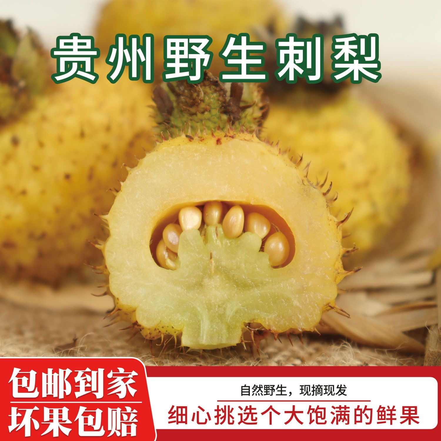 贵州新鲜刺梨泡酒做果干发货清香鲜美特产榨汁泡水泡茶食用清热