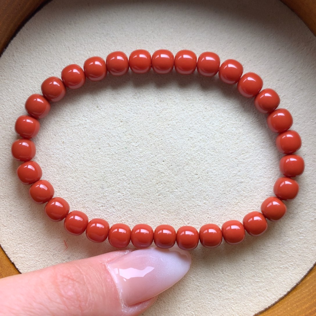 南红玛瑙未镶嵌保山天然原矿南红6mm+手串