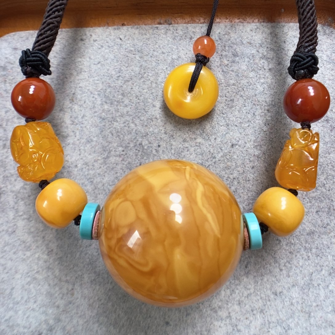 蜜蜡项链未镶嵌蜜蜡锁骨