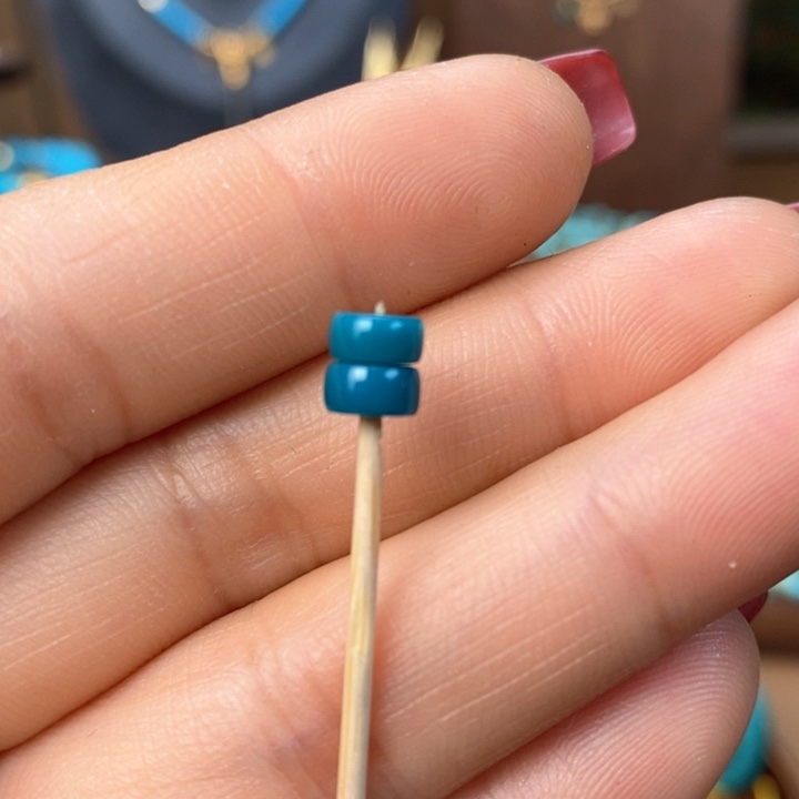 绿松石项链未镶嵌毕业款隔珠5.6mm