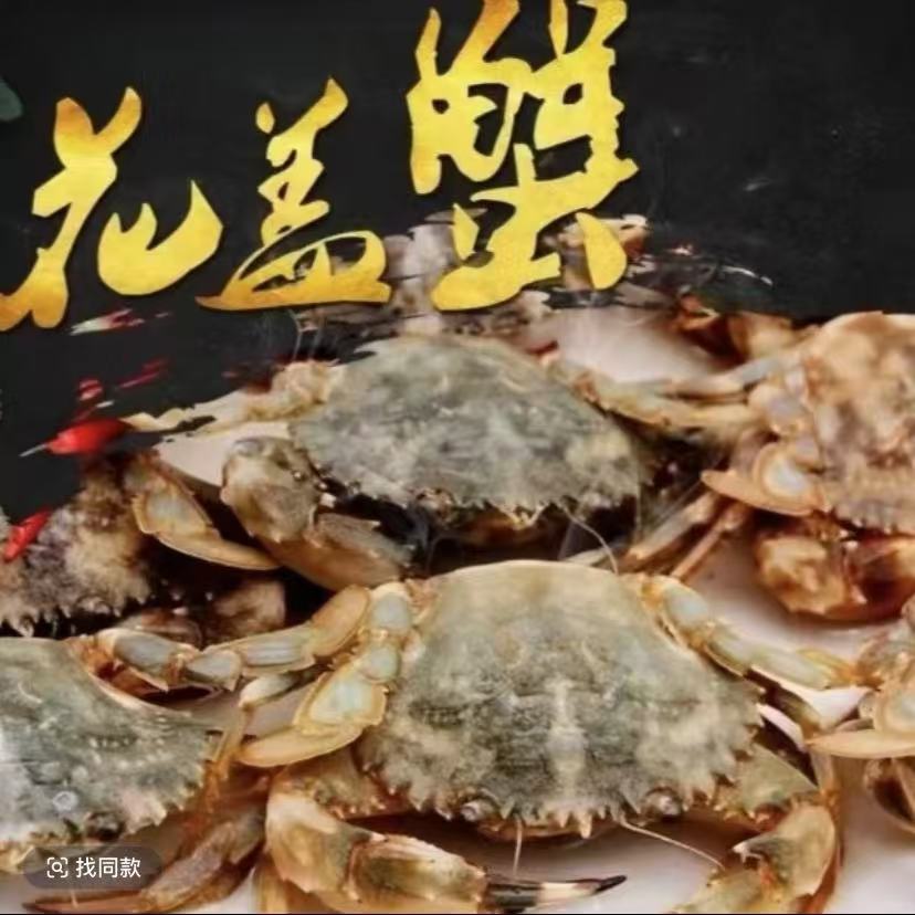 野生花盖蟹  中 嫌小勿拍 【保鲜不保活】3斤（盒）