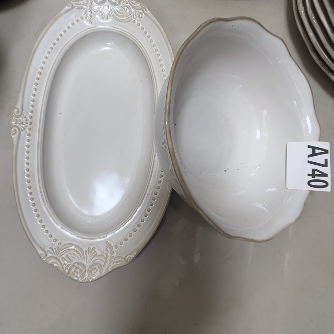 瓷片瑕疵特价陶瓷鱼盘面碗