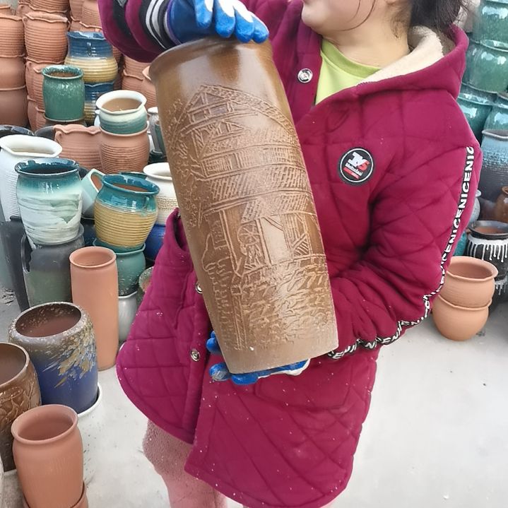 红陶口16高40瑕疵