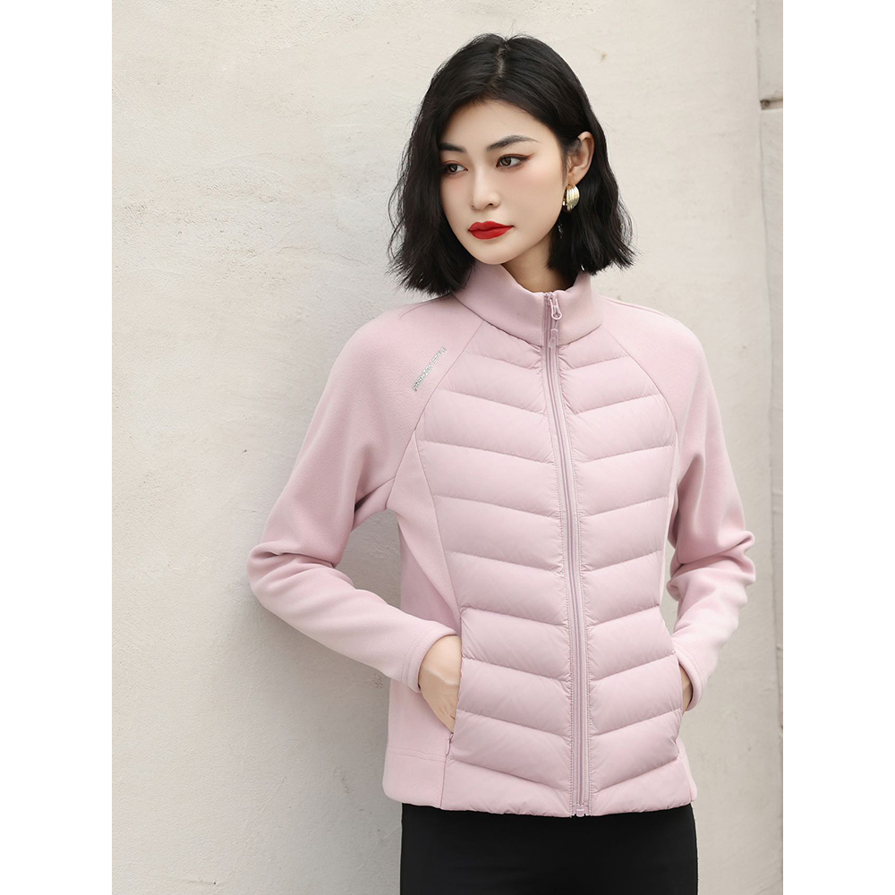 【茶芙巷】9011女款新款爆款白鸭绒立领宽松时尚瑜伽服羽绒服ZS