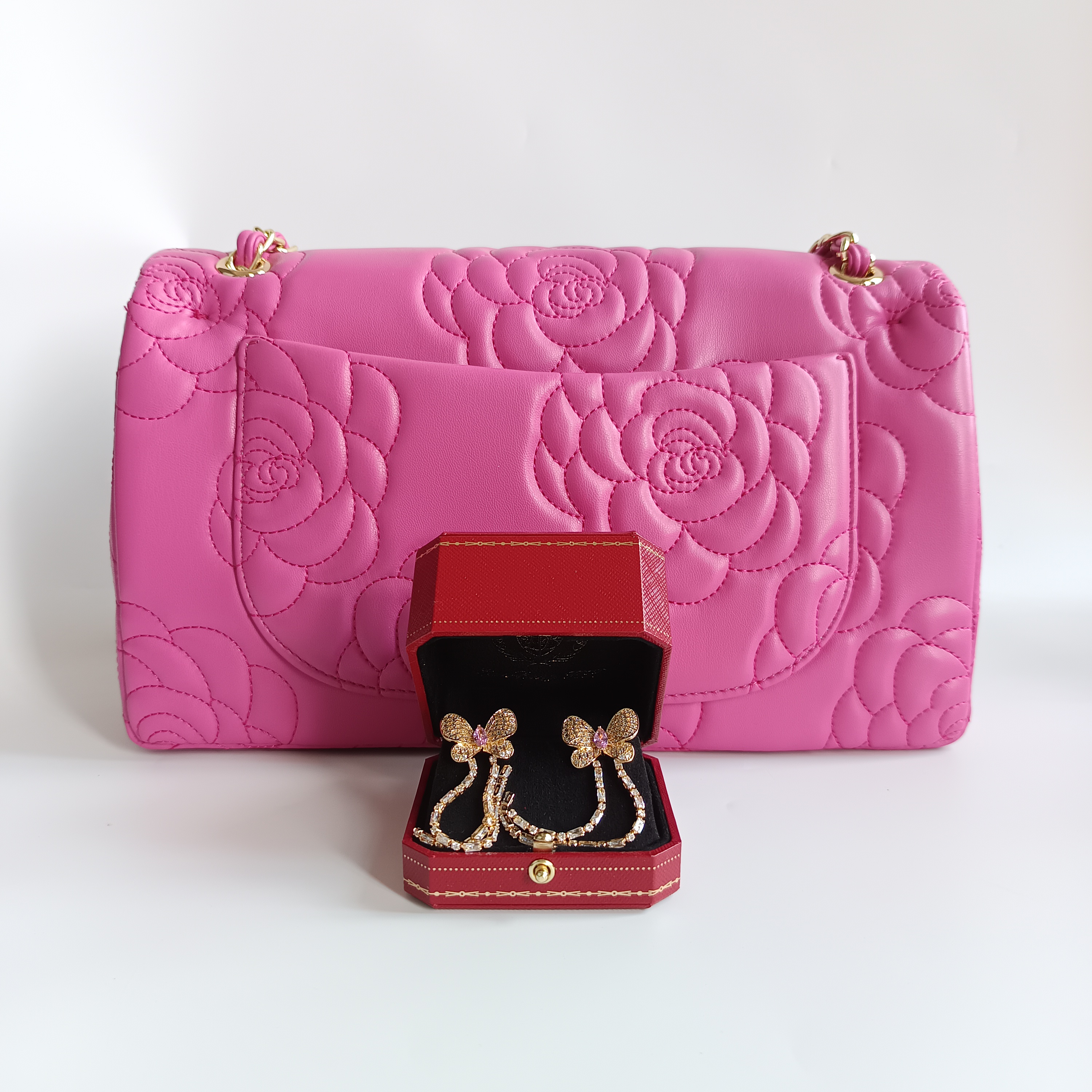 3051耳环【LIANBANGH.K】温柔浪漫樱花粉耳环赠礼盒