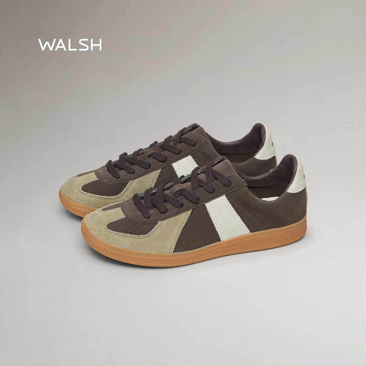Norman Walsh 【李昀锐同款】GAT系列麂皮拼色休闲德训鞋琥珀流光