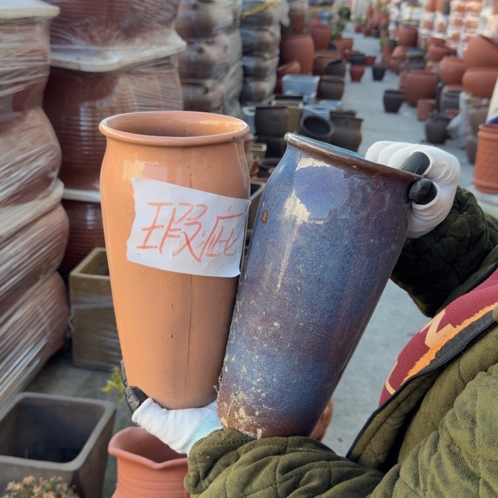 花盆紫砂口14高30宜兴紫砂瑕疵不指定