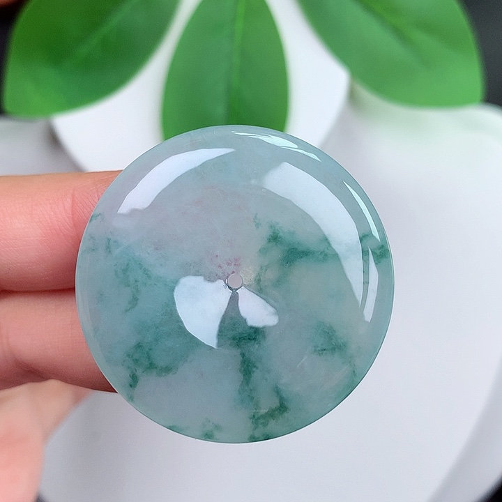 颈饰未镶嵌翡翠平安扣 35.2x5.6mm