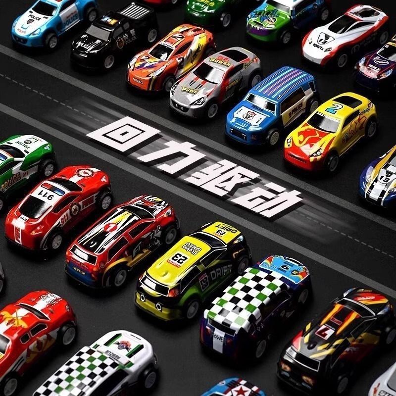 金属回力小汽车玩具车耐摔铁皮合金车真模型惯性越野车