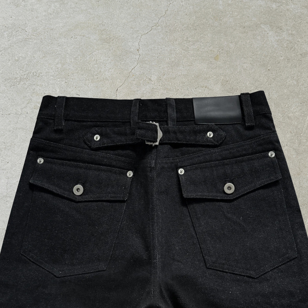 B72 2025秋冬 巴黎扣设计立体裁剪646原牛牛仔裤男女潮牌