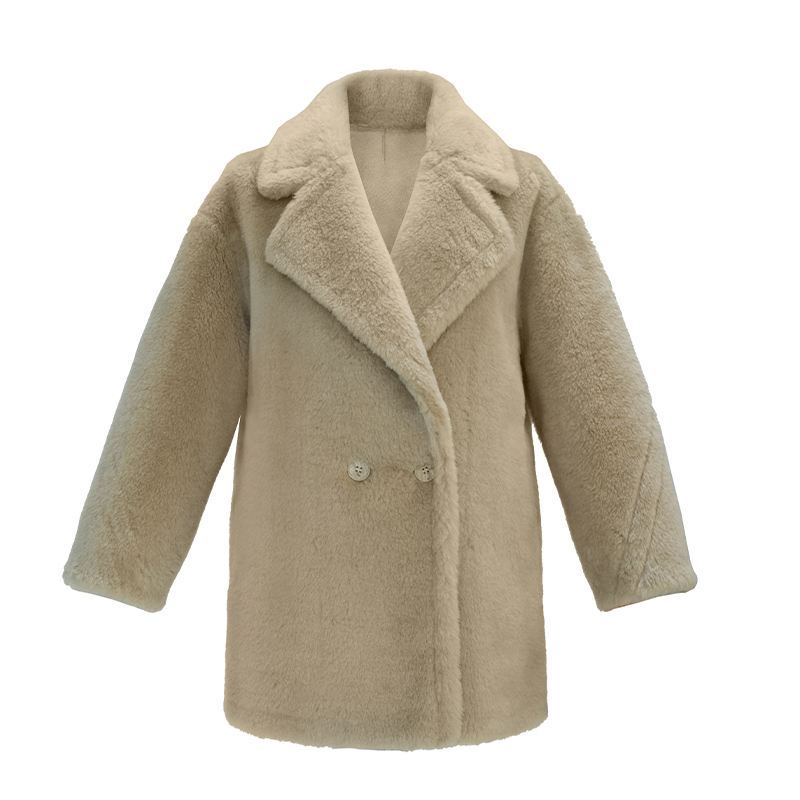 越月越YK27022女士休闲羊毛短外套时尚百搭短款经典设计师外套