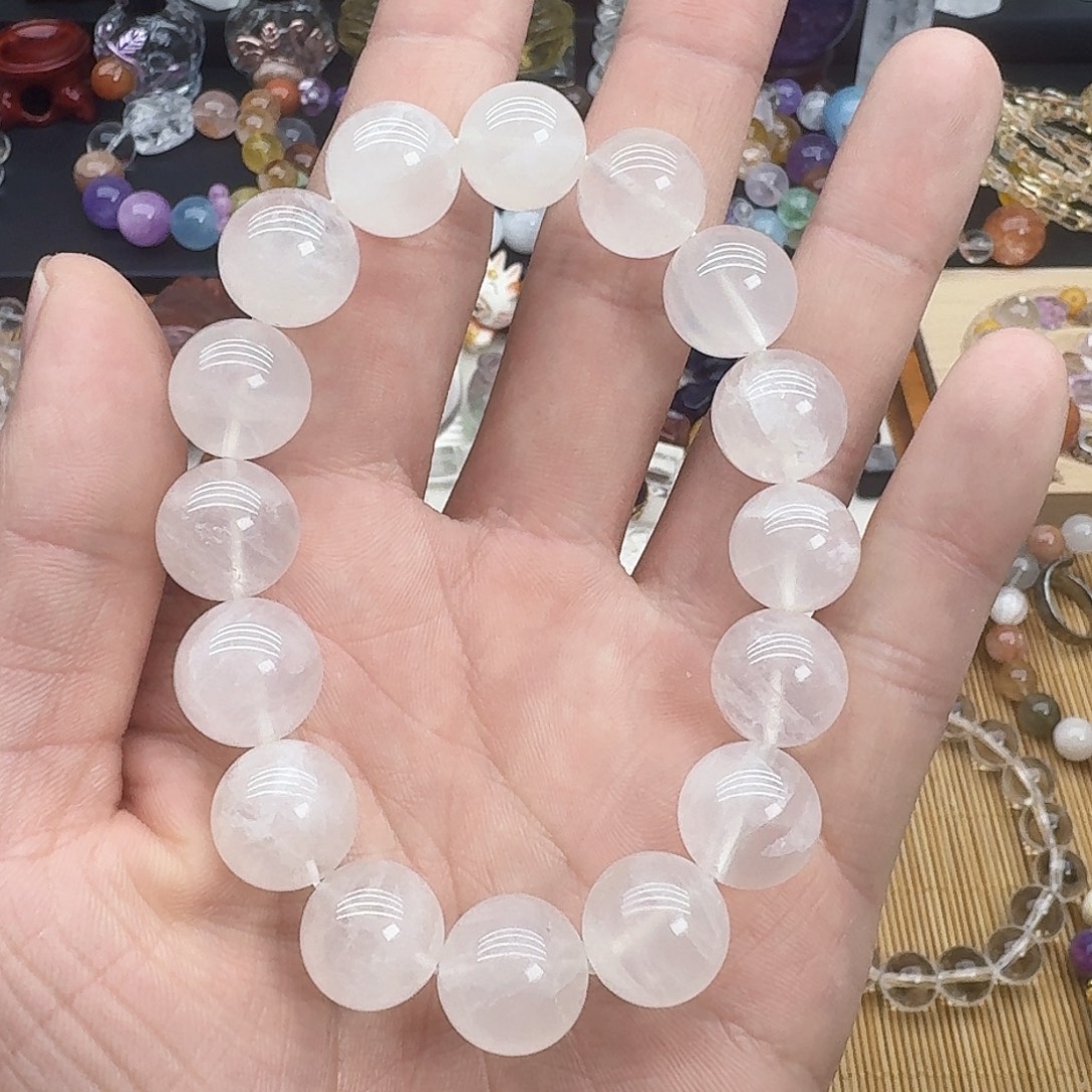 银S925镶嵌烟晶手链