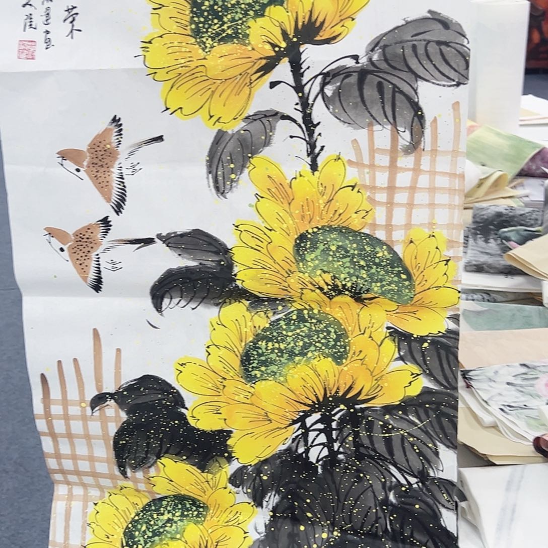 国画事事顺心如意万事