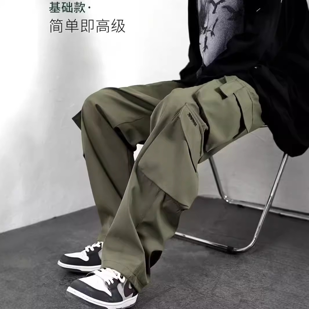 春秋款工装裤男士夏季潮牌直筒宽松休闲长裤阔腿户外日常裤子男款
