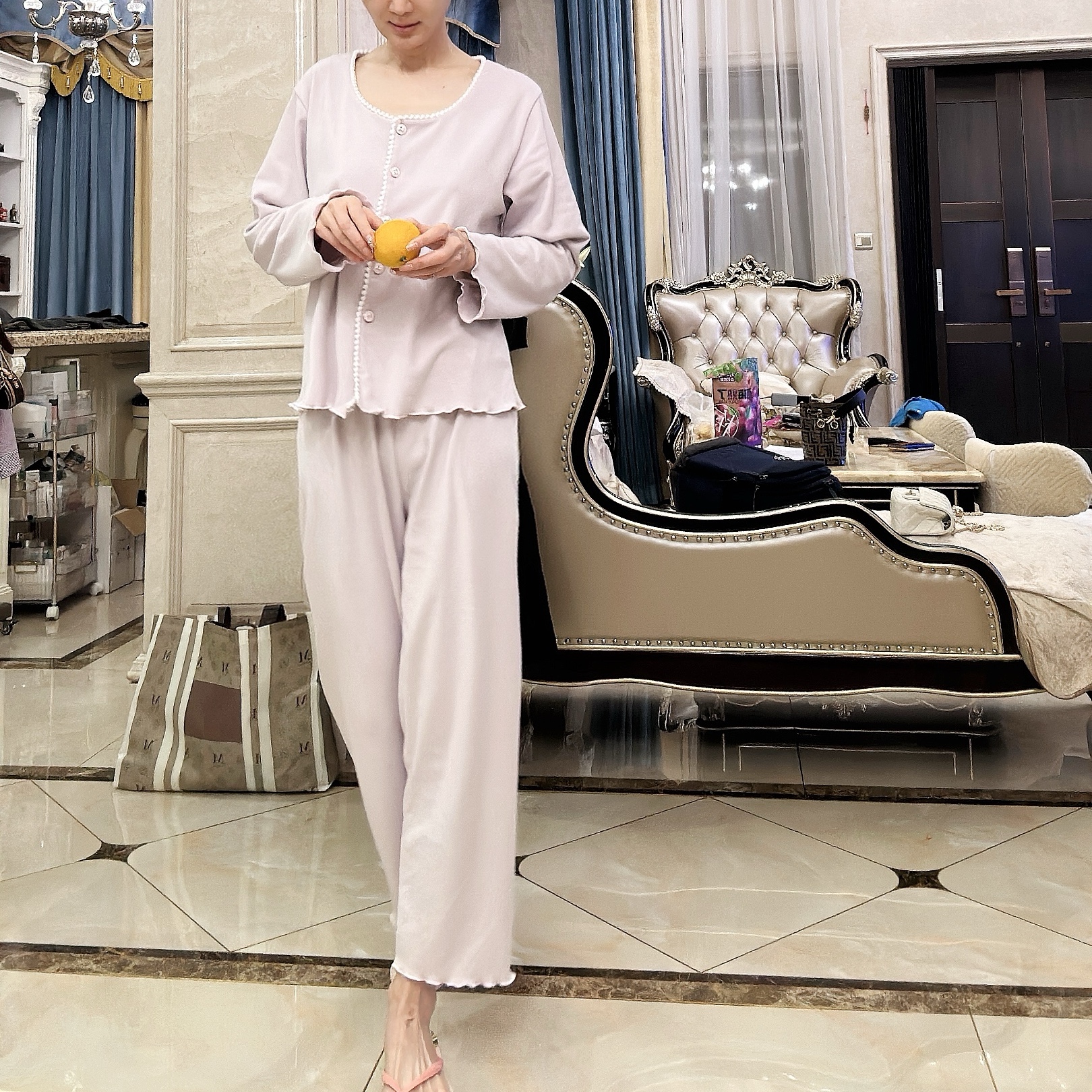 【澜墨儿 】晚安睡衣套装宽松甜美薄款