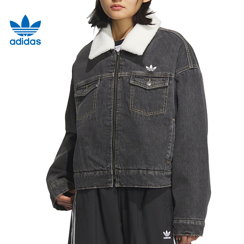 adidas阿迪达斯【中】三叶草女子运动休闲棉服外套KB5449